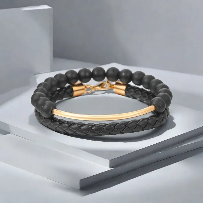 QIANFANGDAHUANGYE Resin Bracelets Men's-5