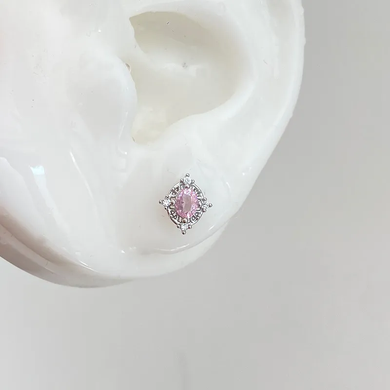 QIANFANGDAHUANGYE Zircon Stud Earrings Women's-2