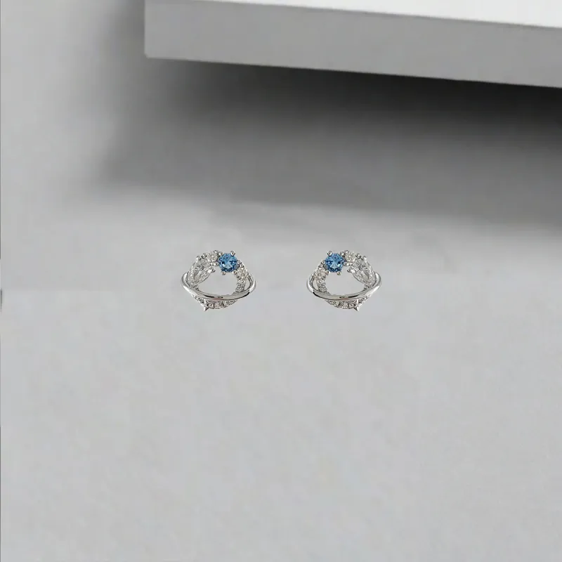 QIANFANGDAHUANGYE Zircon Stud Earrings Women's-3