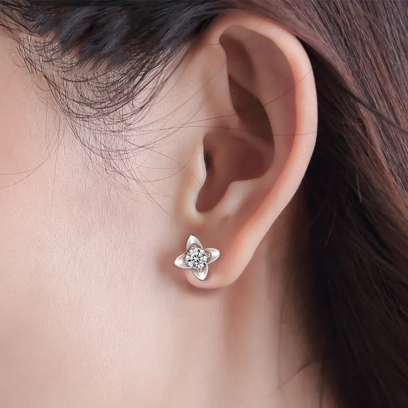 QIANFANGDAHUANGYE Zircon Stud Earrings Women's-1