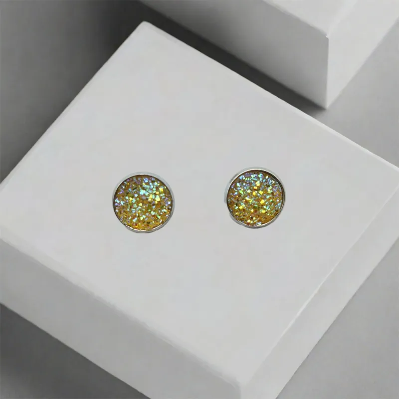 QIANFANGDAHUANGYE Zircon Stud Earrings Women's-5