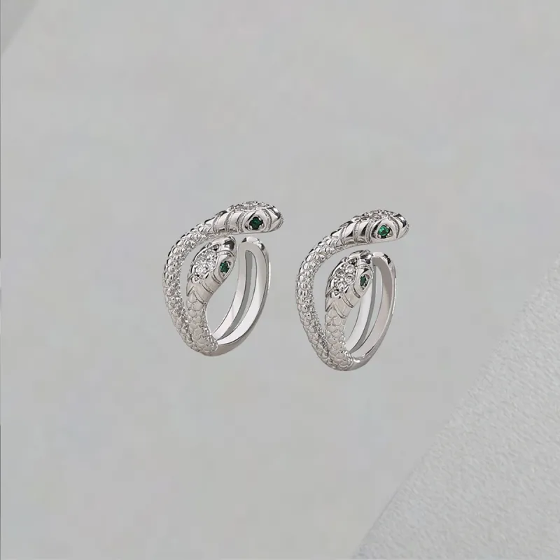 QIANFANGDAHUANGYE Zircon Clip-On Earrings Unisex-7