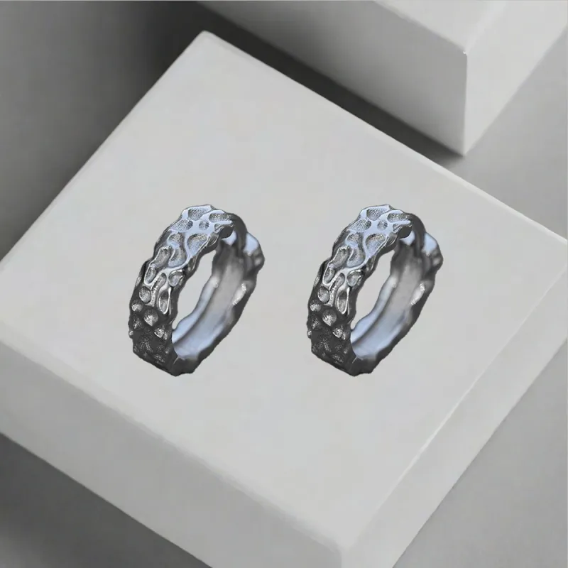 QIANFANGDAHUANGYE Titanium Steel Earrings Unisex-3