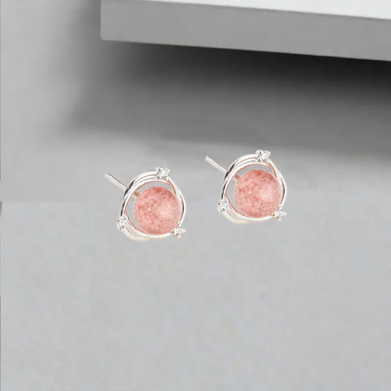 QIANFANGDAHUANGYE Zircon Stud Earrings Women's-4