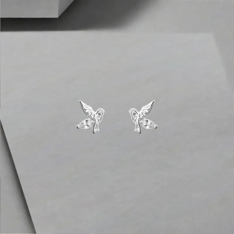 QIANFANGDAHUANGYE Zircon Stud Earrings Women's-5