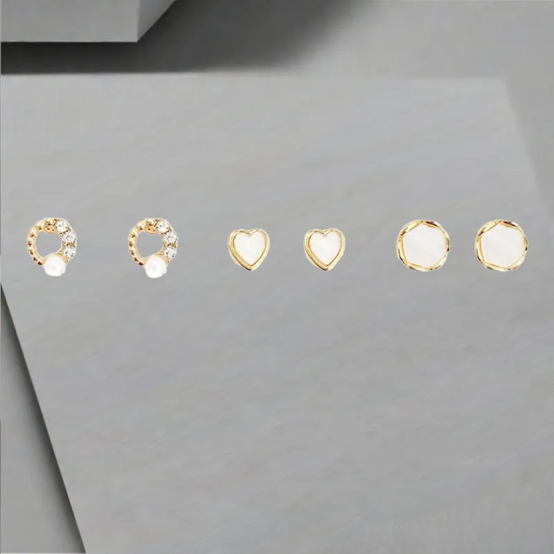 QIANFANGDAHUANGYE Alloy Stud Earrings Women's-5
