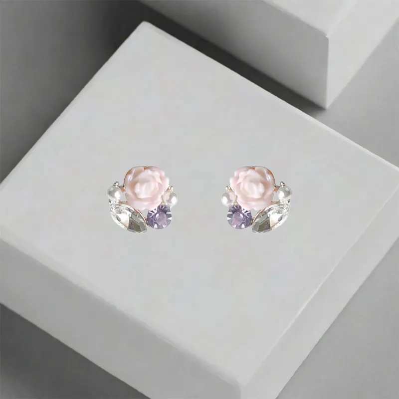 QIANFANGDAHUANGYE S925 Silver Stud Earrings Women's-3
