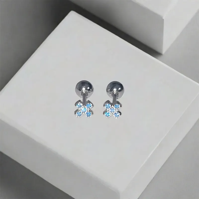 QIANFANGDAHUANGYE Zircon Stud Earrings Women's-2