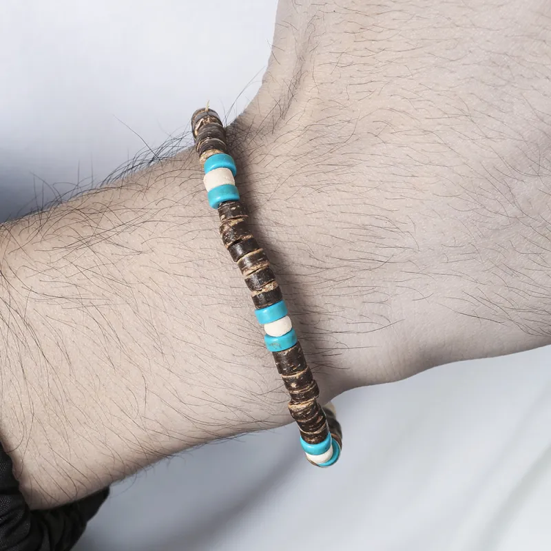 QIANFANGDAHUANGYE Coconut Shell Bracelets Unisex-1