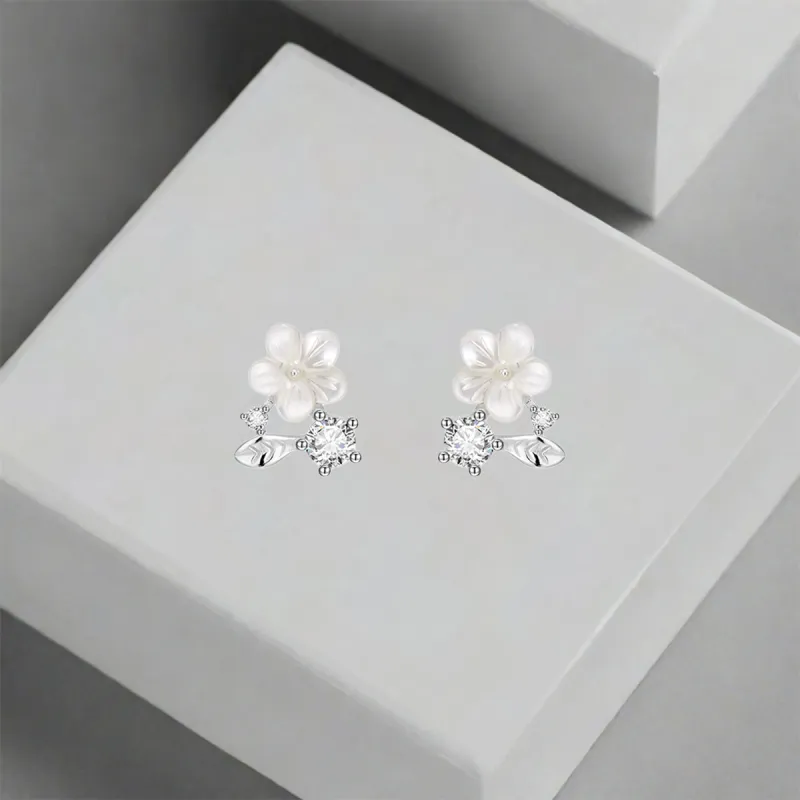 QIANFANGDAHUANGYE S925 Sterling Silver Stud With Zircon Stud Earrings Women's-3