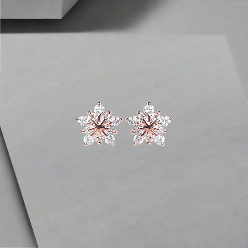 QIANFANGDAHUANGYE Zircon Stud Earrings Women's-5