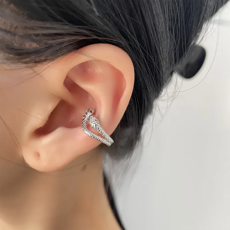 QIANFANGDAHUANGYE Zircon Clip-On Earrings Unisex-1