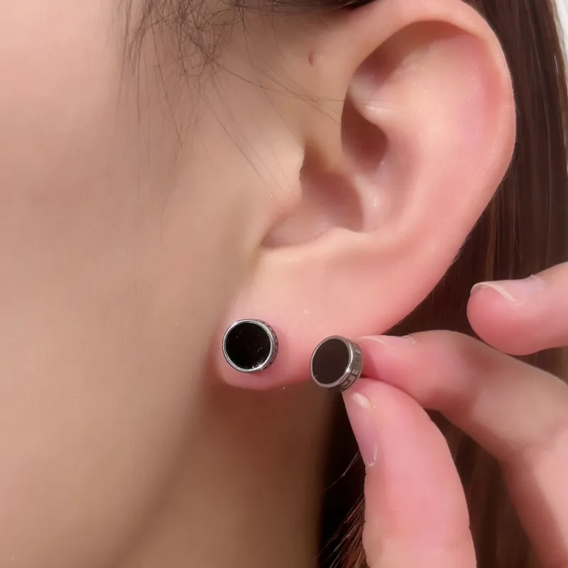 High Quality Titanium Steel Accessory Fashion Stud Earrings Unisex-4