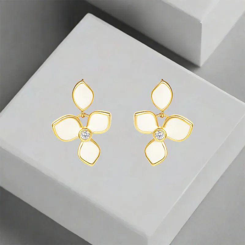 QIANFANGDAHUANGYE Zircon Earrings Women's-5