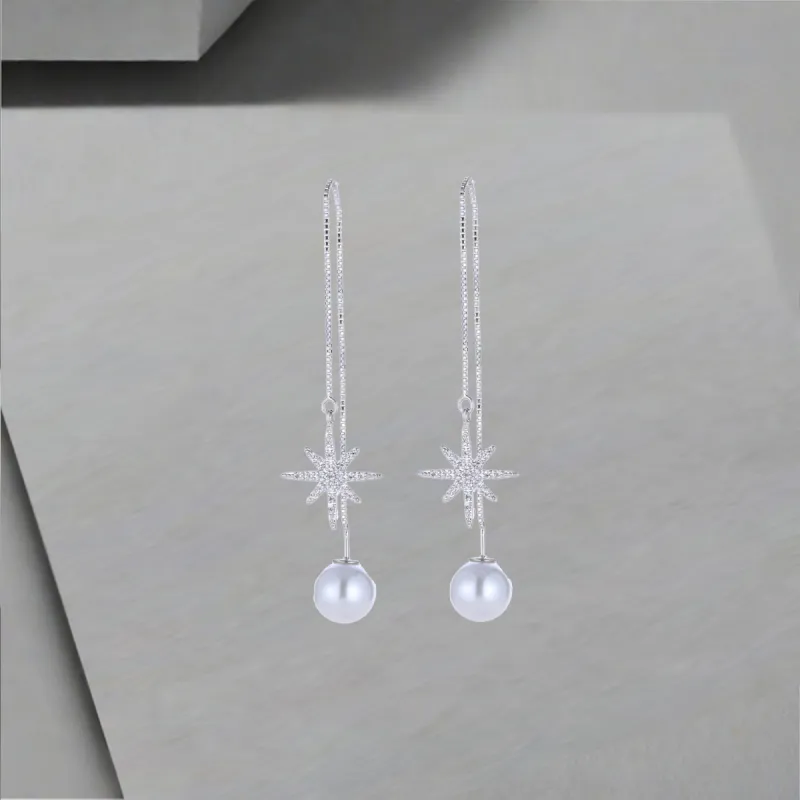QIANFANGDAHUANGYE Alloy Drop Earrings Women's-6