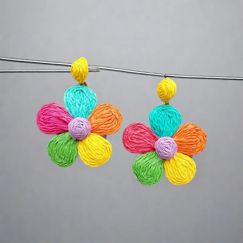 QIANFANGDAHUANGYE Alloy Earrings Women's Multicolor-5