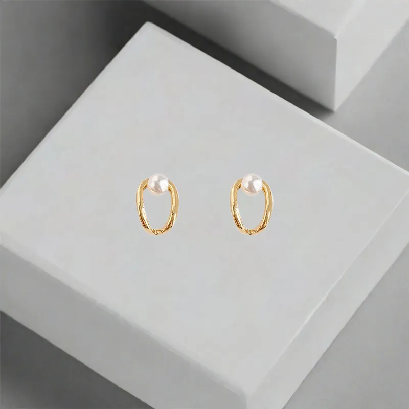 QIANFANGDAHUANGYE Alloy Stud Earrings Women's-4