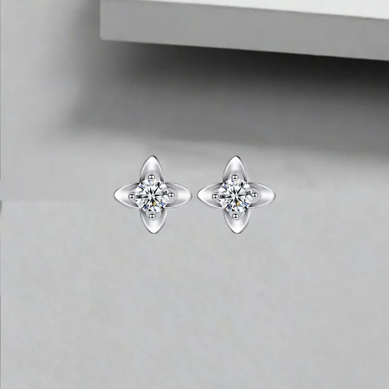 QIANFANGDAHUANGYE Zircon Stud Earrings Women's-4
