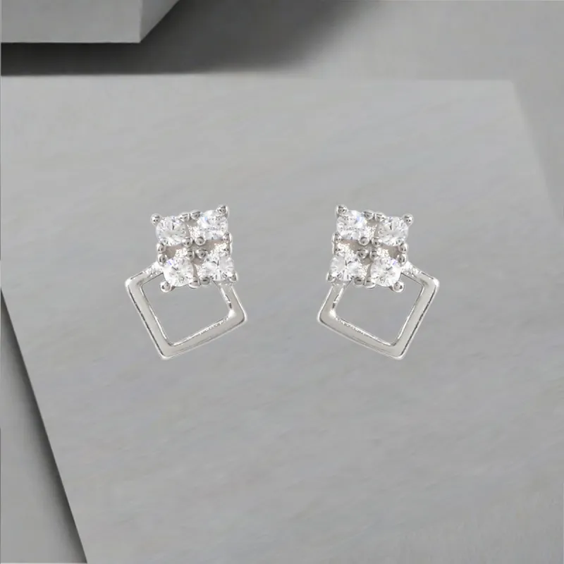 QIANFANGDAHUANGYE Zircon Stud Earrings Women's-3