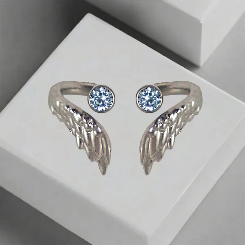 QIANFANGDAHUANGYE Zircon Stud Earrings Unisex-4
