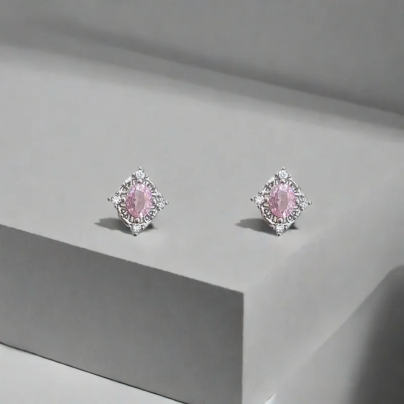 QIANFANGDAHUANGYE Zircon Stud Earrings Women's-4