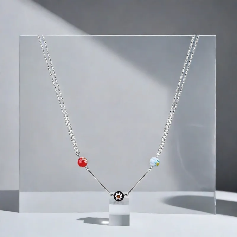 QIANFANGDAHUANGYE Titanium Steel Necklaces Women's-3