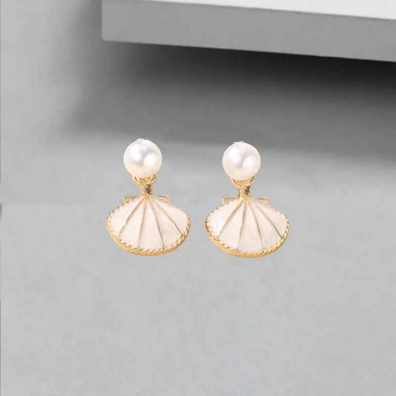 QIANFANGDAHUANGYE Oil Drip Earrings Women's-4