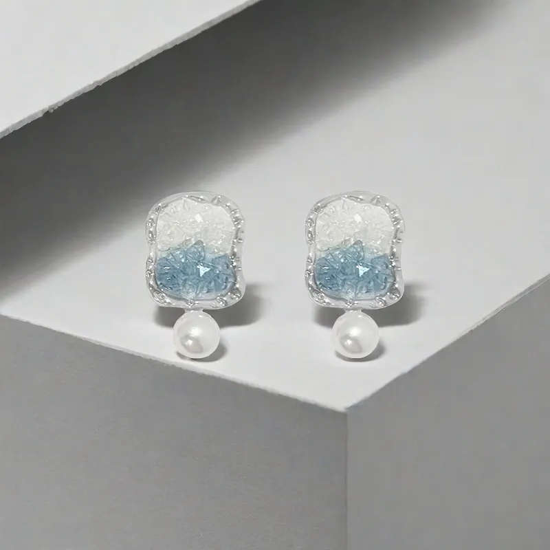 QIANFANGDAHUANGYE Alloy S 925 Sterling Silver Stud Stud Earrings Women's-5