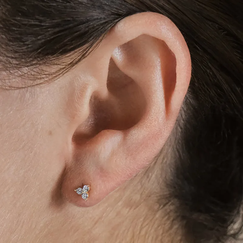 QIANFANGDAHUANGYE S925 Sterling Silver Stud With Zircon Stud Earrings Women's-1