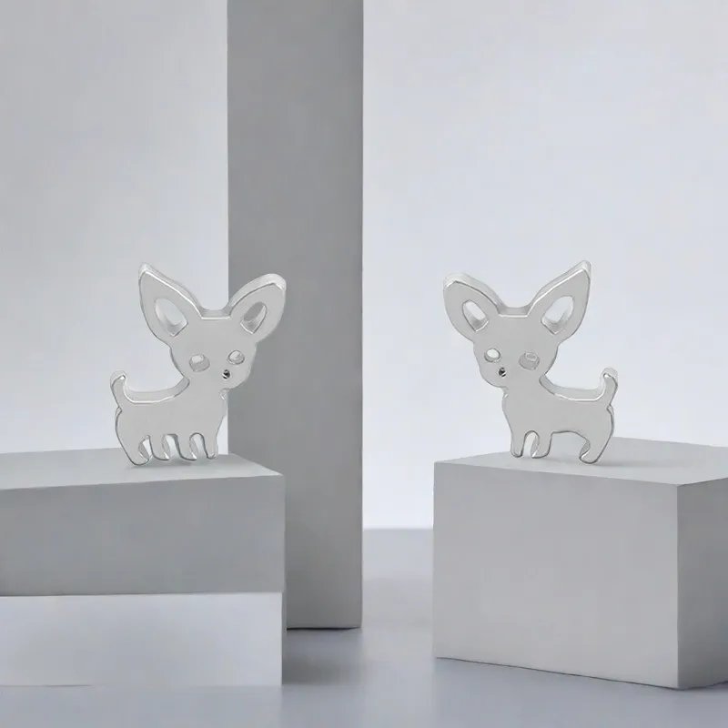 QIANFANGDAHUANGYE S925 Silver Stud Earrings Women's-5