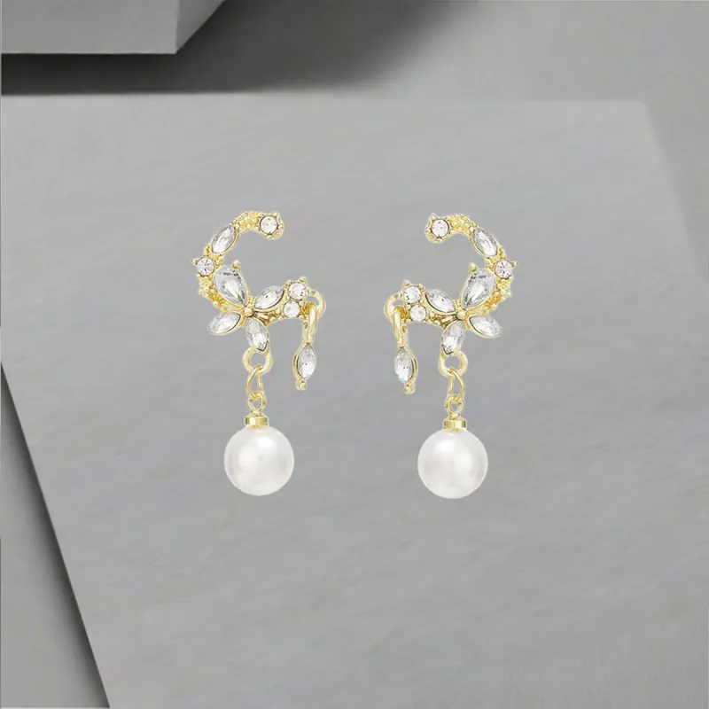 QIANFANGDAHUANGYE Zircon Earrings Women's-2