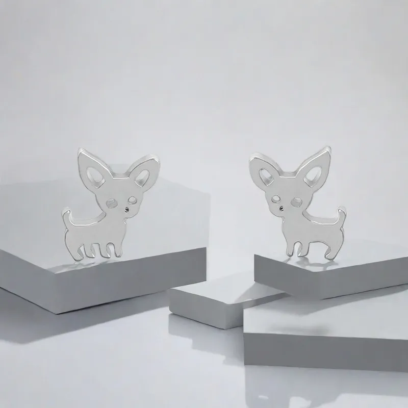 QIANFANGDAHUANGYE S925 Silver Stud Earrings Women's-3