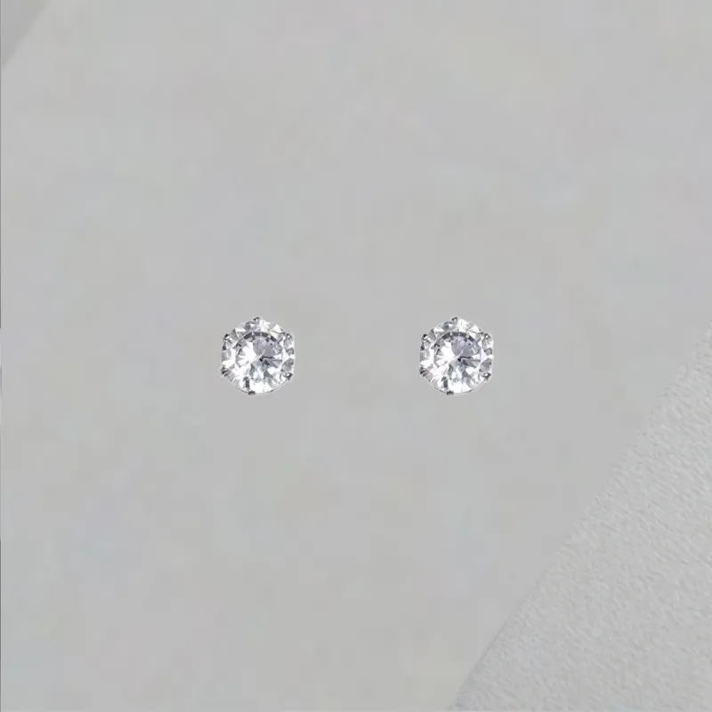 QIANFANGDAHUANGYE Zircon Clip On Earrings Unisex-3