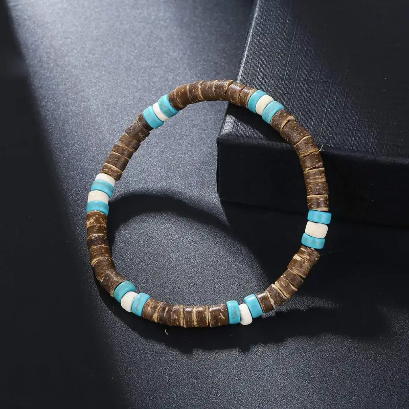 QIANFANGDAHUANGYE Coconut Shell Bracelets Unisex-2