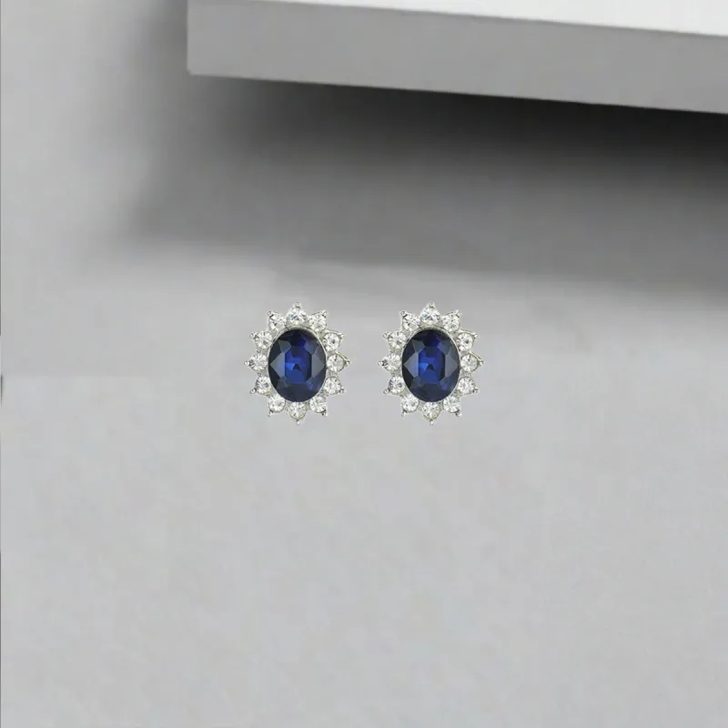 QIANFANGDAHUANGYE Zircon Stud Earrings Women's-4