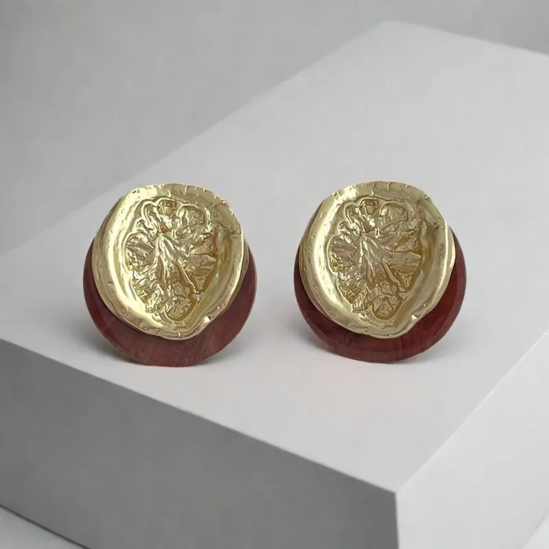 QIANFANGDAHUANGYE Copper Alloy Earrings Women's-3