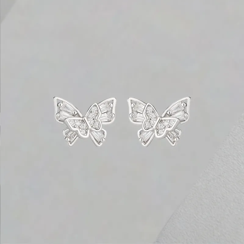 QIANFANGDAHUANGYE Zircon Alloy Stud Earrings Women's-2