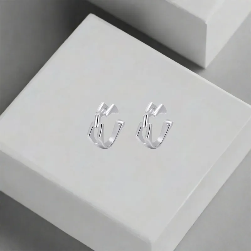 QIANFANGDAHUANGYE Alloy Clip-On Earrings Unisex-1
