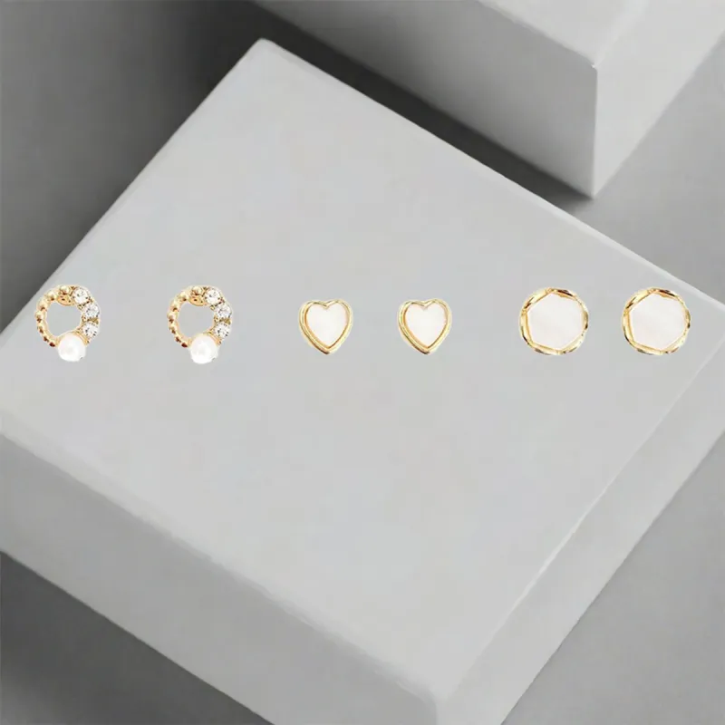 QIANFANGDAHUANGYE Alloy Stud Earrings Women's-2
