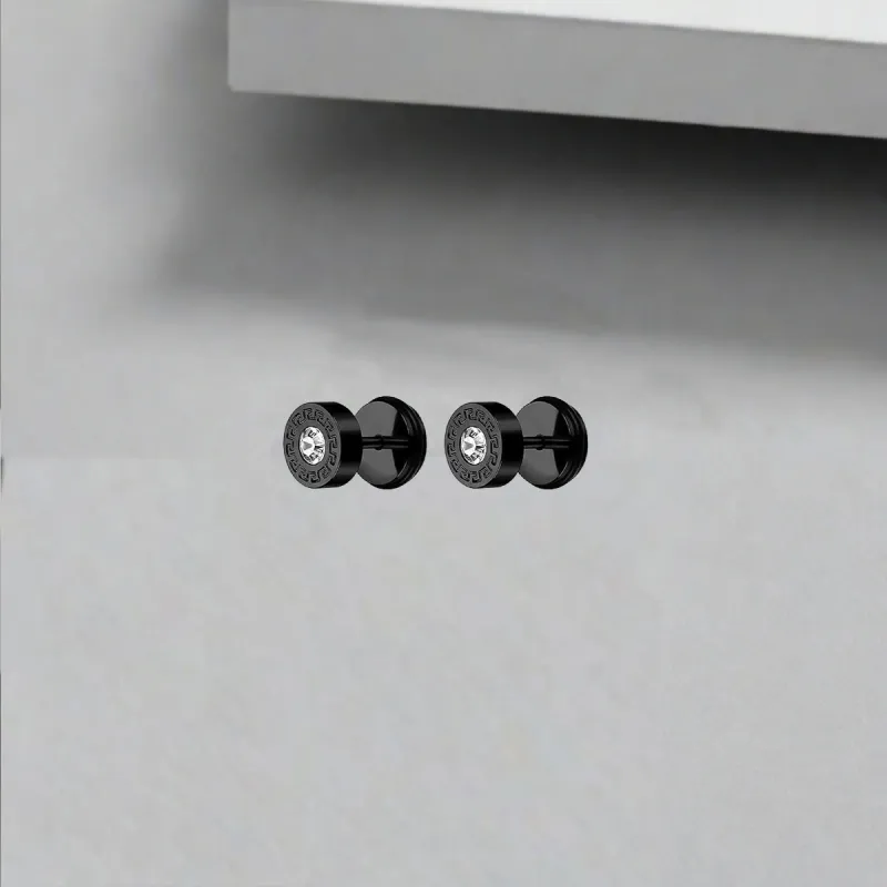 QIANFANGDAHUANGYE Zircon Stud Earrings Men's-6