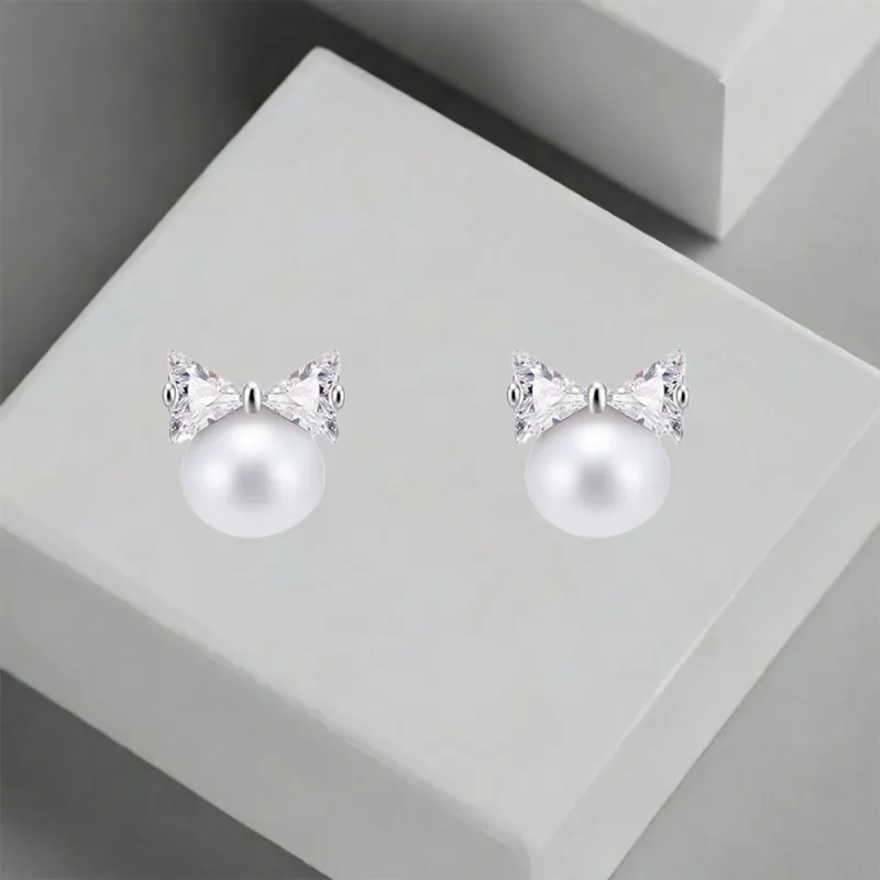 QIANFANGDAHUANGYE Zircon Stud Earrings Women's-3