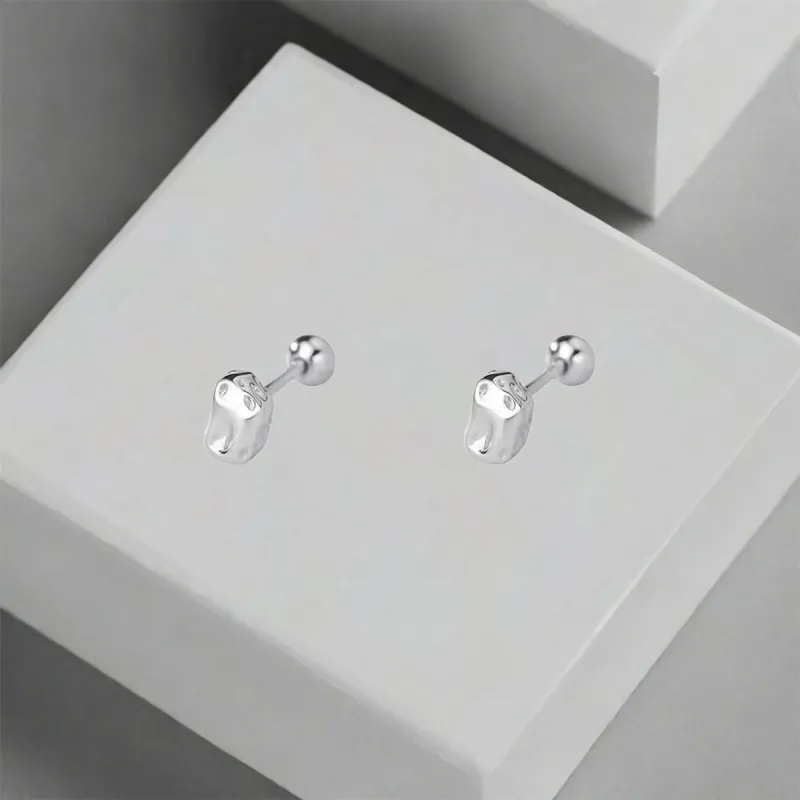 QIANFANGDAHUANGYE Alloy Stud Earrings Unisex-5