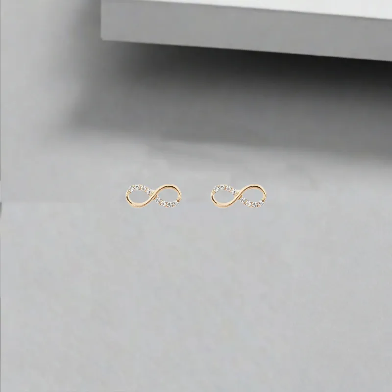 QIANFANGDAHUANGYE Zircon Stud Earrings Women's-4