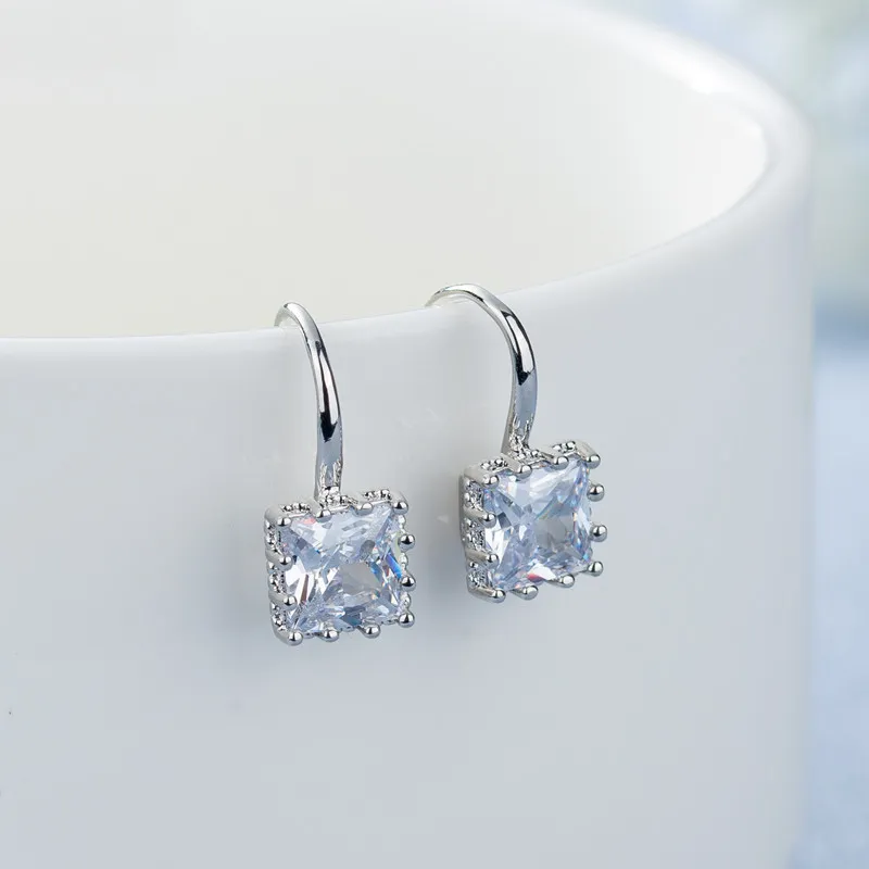 QIANFANGDAHUANGYE Zircon Earrings Women's-2