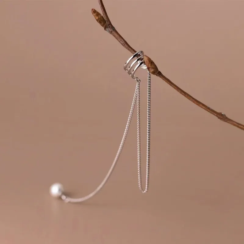 QIANFANGDAHUANGYE Titanium Steel Clip On Earrings Women's-1