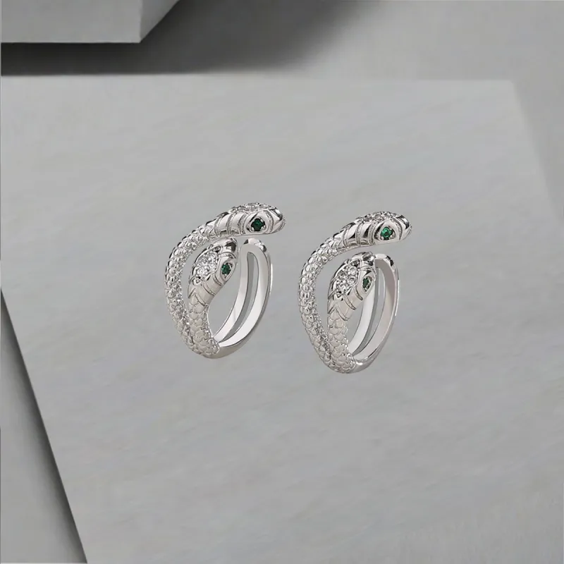 QIANFANGDAHUANGYE Zircon Clip-On Earrings Unisex-6