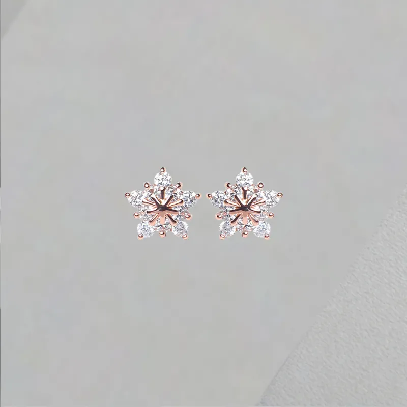 QIANFANGDAHUANGYE Zircon Stud Earrings Women's-2