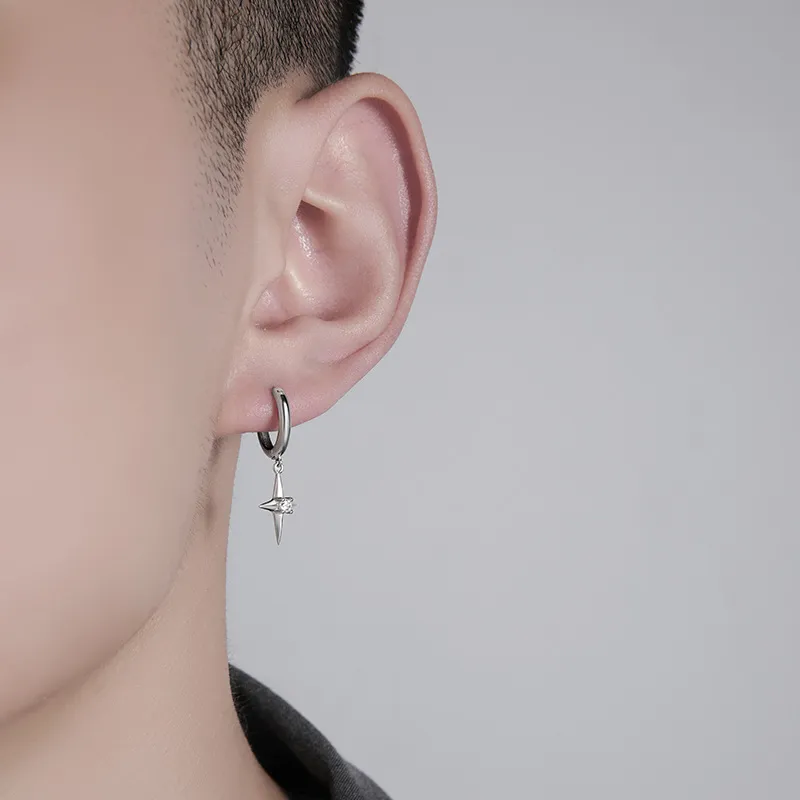 QIANFANGDAHUANGYE Zircon Earrings Unisex-1