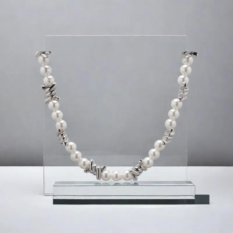 QIANFANGDAHUANGYE Titanium Steel Necklaces Unisex-4