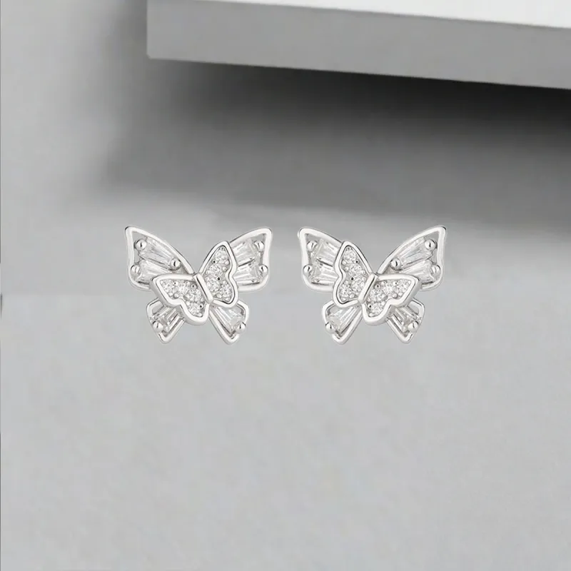 QIANFANGDAHUANGYE Zircon Alloy Stud Earrings Women's-3